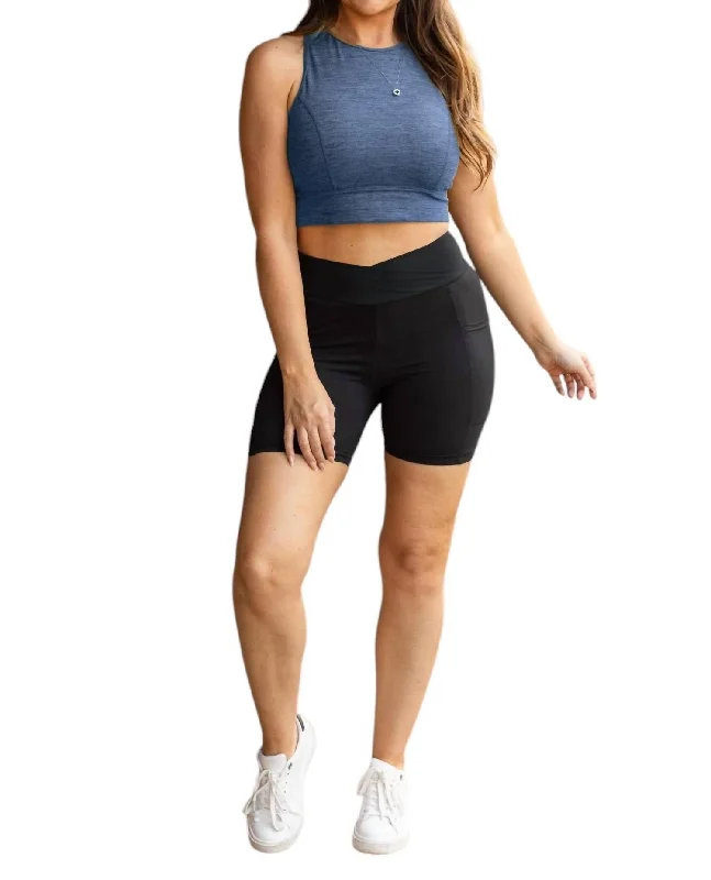Summer Essentials Biker Short With Pocket In Black