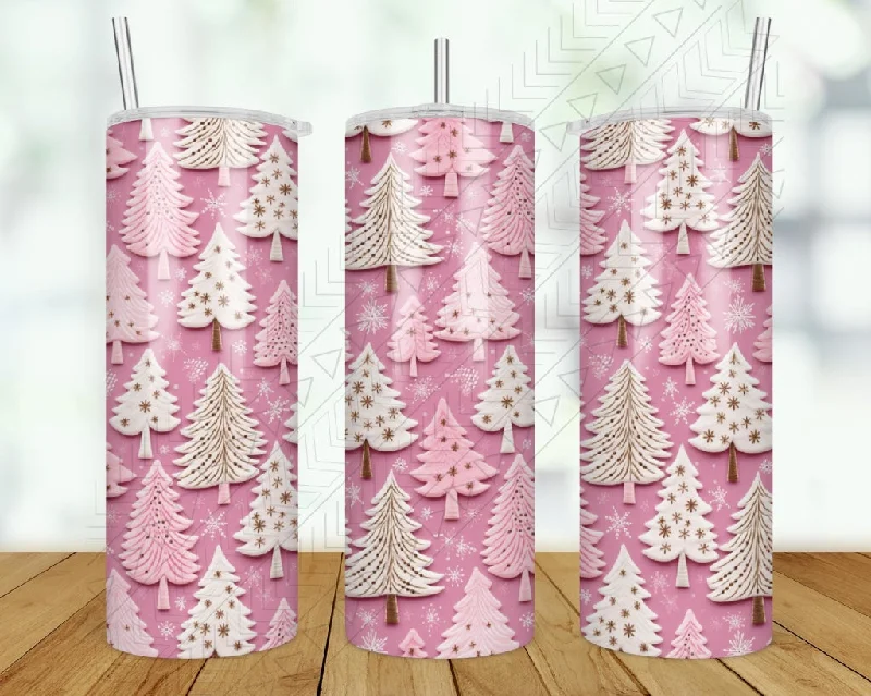 Insulated Drinkware Pink Trees 3d Tumbler