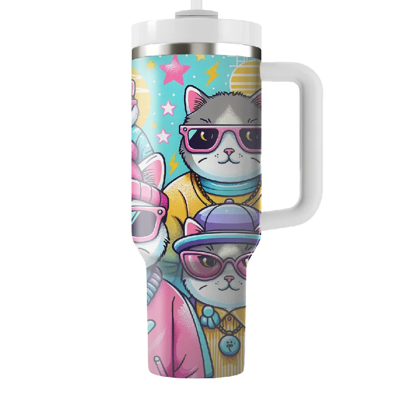 Forward Trendsetter Cool Cats Retro Vibes Tumbler with Handle