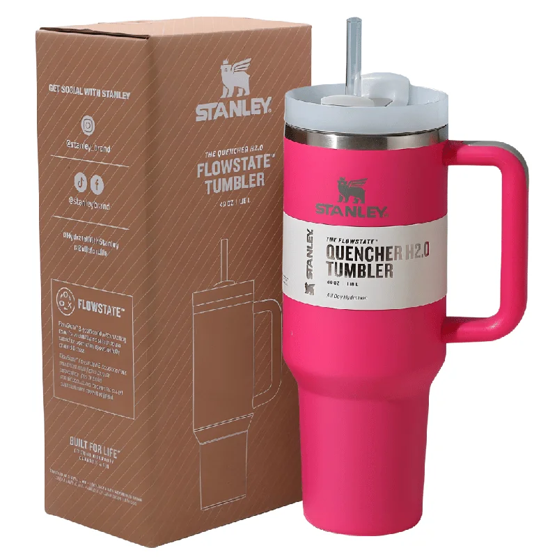 Elegant Glass Cups Pink Stanley Tumbler Cup 40 oz