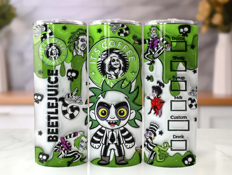 Insulated Tumblers 3D Inflated Horror Character Halloween Tumbler Wrap, Beetle Juice Horror 20oz Tumbler, Halloween Wrap, Halloween Beetlejuice Tumbler Wrap Insulated Tumblers 3D Inflated Horror Character Halloween Tumbler Wrap, Beetle Juice Horror 20oz Tumbler, Halloween Wrap, Halloween Beetlejuice Tumbler Wrap