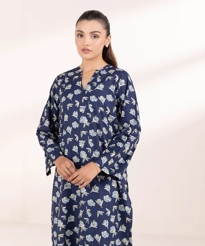 Charming Silhouette Printed Cambric Shirt