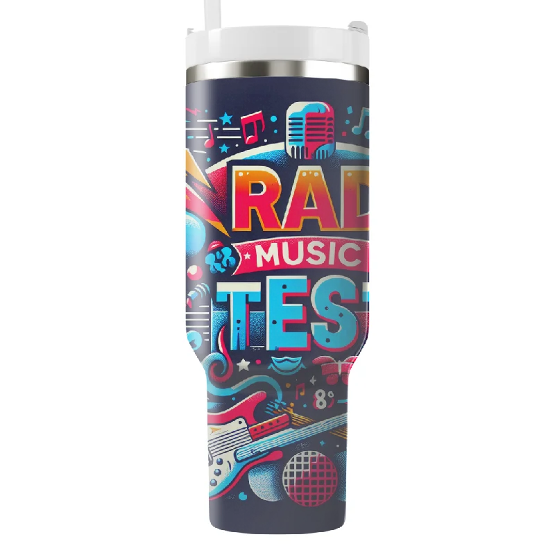 Additional Time-Limited Offers Retro Music Themed Insulated Tumbler with Handle