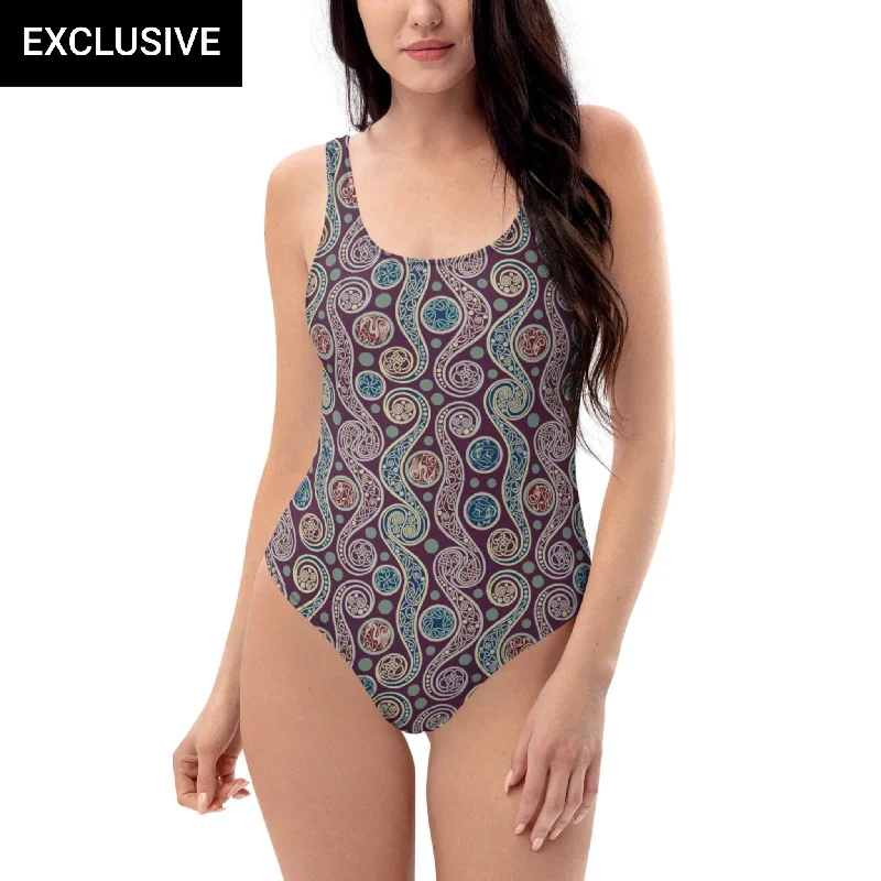Seasonal Clearance Celtic Paisley One-Piece Swimsuit (POD)