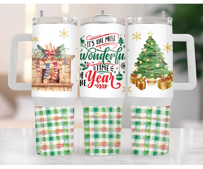 Sale Event, Prices Rock It’s the Most Wonderful Time of the Year Green 40 oz Christmas Tumbler with handle