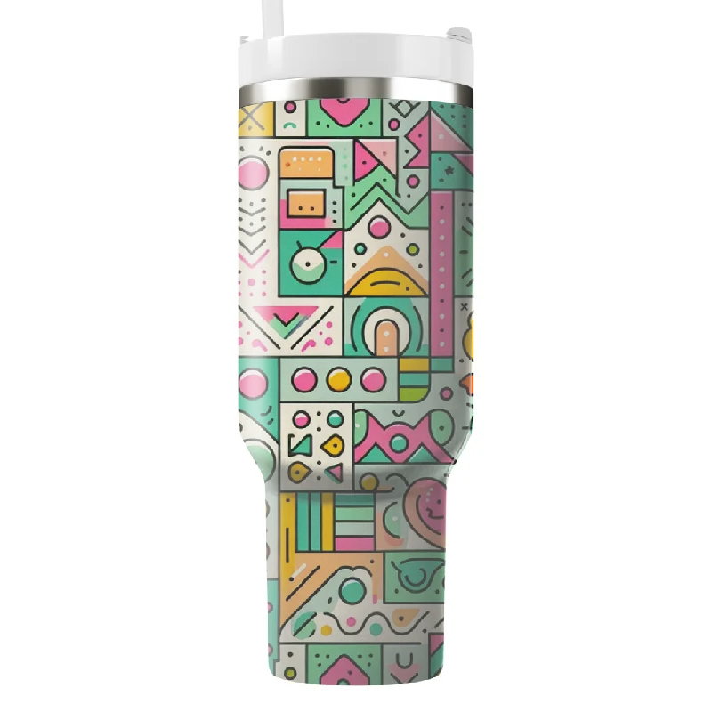 Embrace New Fashion Geometric Bliss Insulated Tumbler with Handle