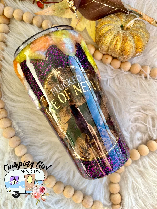 Decorative Drinkware Sale READY TO SHIP Plucked Eye of Newt Halloween tumbler 20 oz