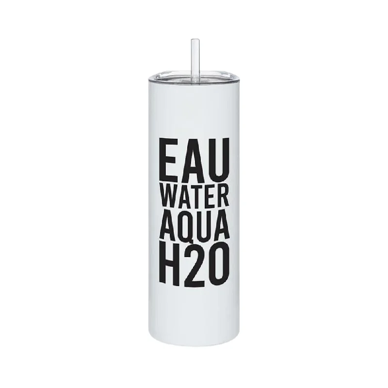 Drinkware Gift Set Skinny Tumbler with Straw - Water