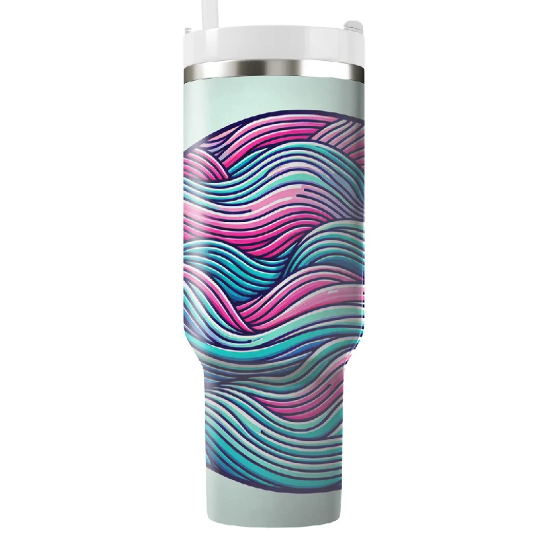 Exclusive Sale Neon Waves Tumbler With Handle
