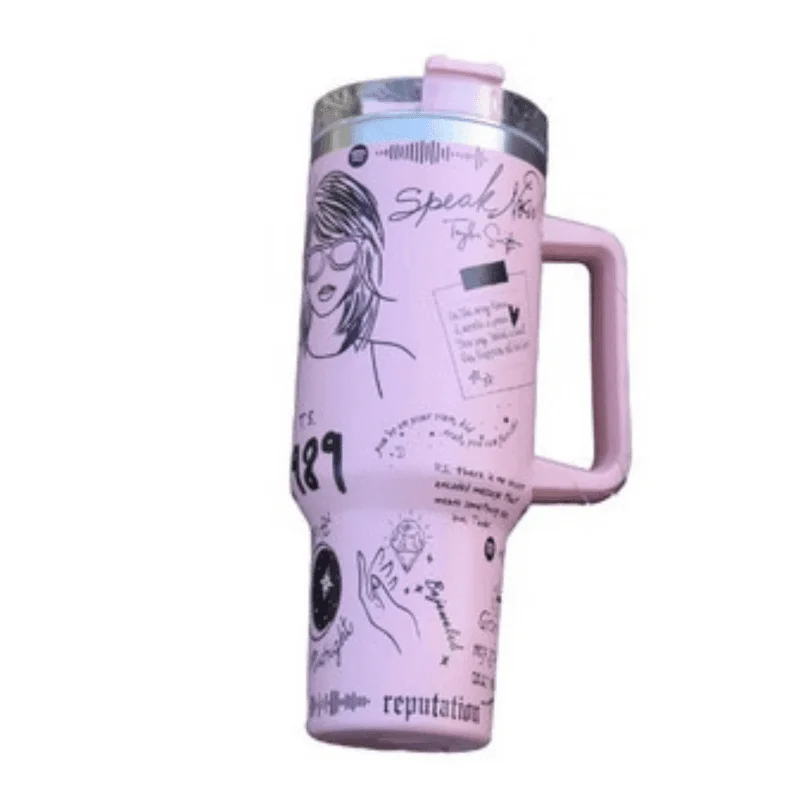 Elegant Glass Cups Stanley Taylor Swift Insulated Tumbler 40oz