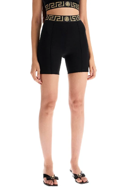 Minimalist Elegant Versace "sporty Shorts With Greek Band