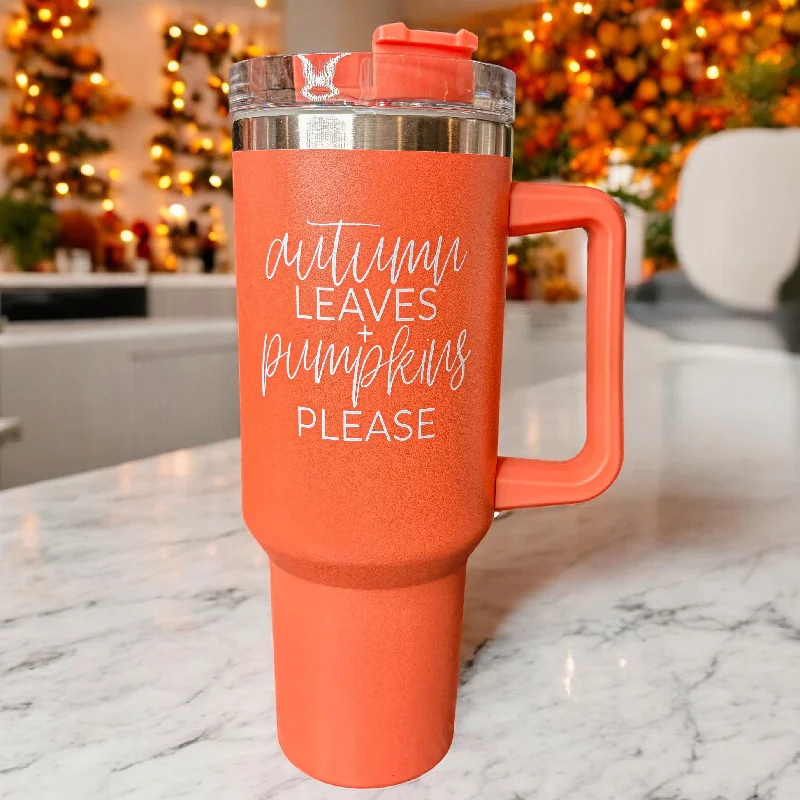Personalized Drinkware Gifts Autumn Leaves 40oz
