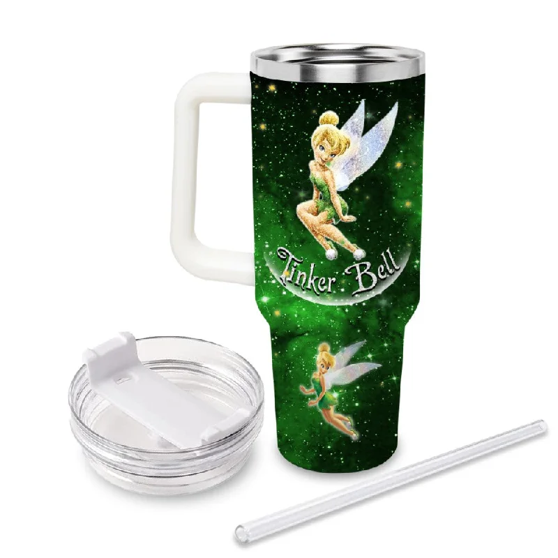 Tumblers Offer Tinker Bell Castle Glitter Tumbler With Handle