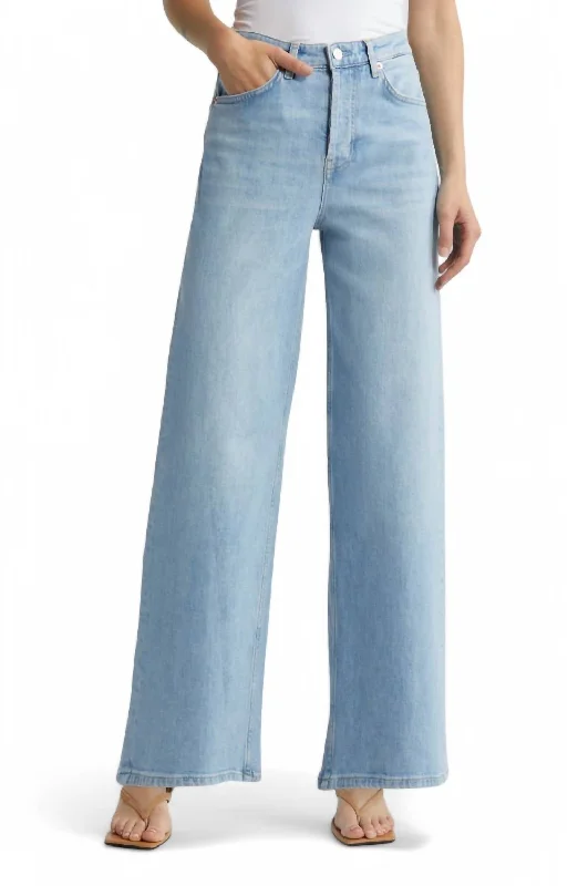 Fashion-Forward The Getty High Rise Wide Leg Jean In Blue Mist