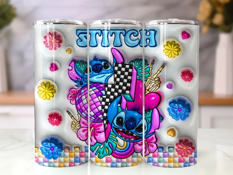 Reusable Drinkware 3D Inflated Stitch 20oz Tumbler Wrap, Inflated Tumbler, Cute Cartoon Tumbler, 20oz Tumbler, Inflated Tumbler, Sublimation Design, Png Download Reusable Drinkware 3D Inflated Stitch 20oz Tumbler Wrap, Inflated Tumbler, Cute Cartoon Tumbler, 20oz Tumbler, Inflated Tumbler, Sublimation Design, Png Download