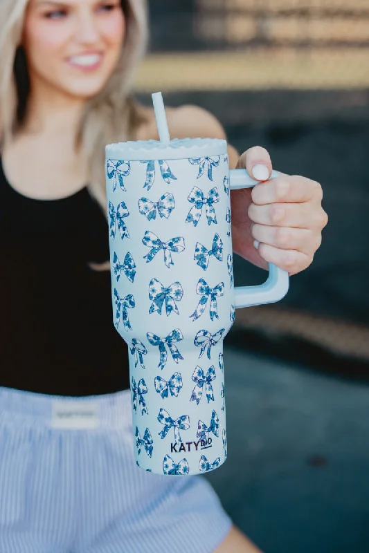 Essentials On Sale Chinoiserie Coquette Bows Stainless Steel Tumbler