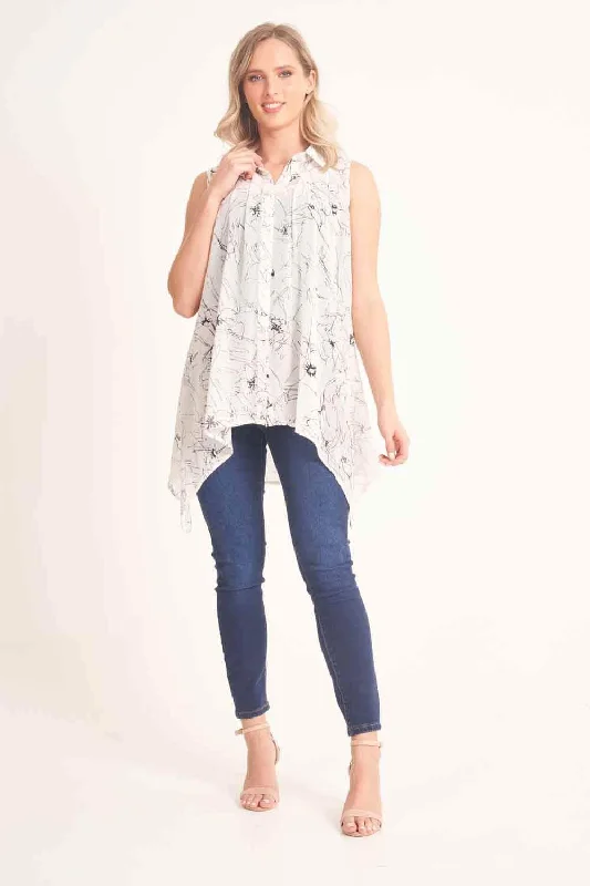 Artful Design Saloos Floral Print Button-Through Shirt
