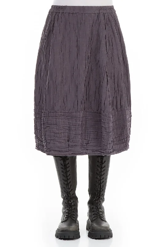 Early Access To Art Deco Styles Sale Balloon Vintage Violet Crinkled Silk Linen Skirt