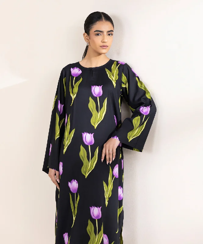 Cottagecore Rustic Charm Style Printed Arabic Lawn Shirt