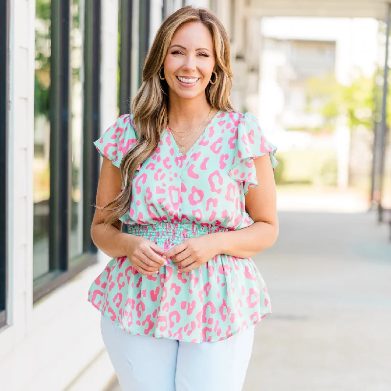 Style Revolution Unstoppable Love Top, Mint