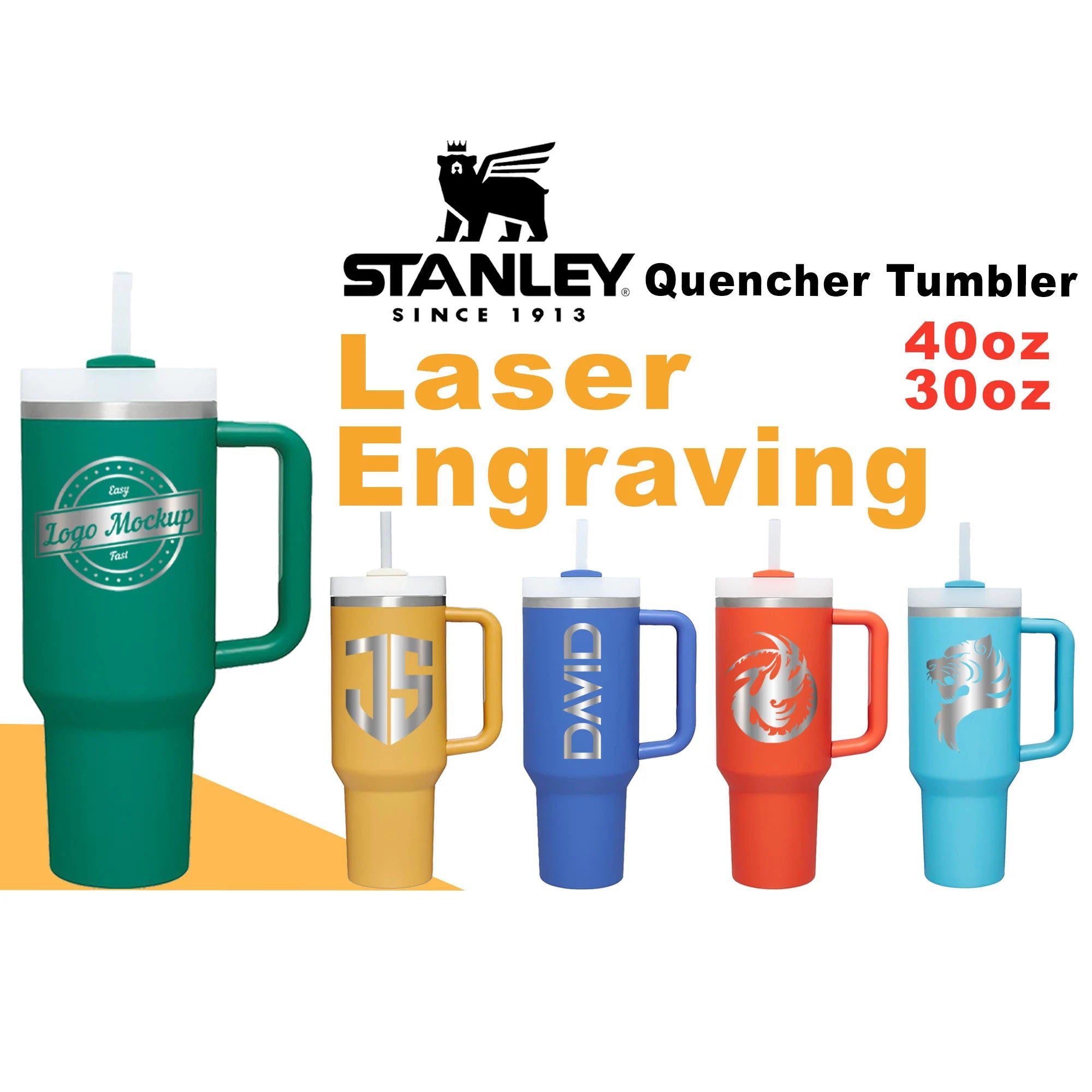 Unique Drinkware Stanley 30oz & 40oz Quencher H2.0 Stainless Steel Tumbler, Personalized Stainless Steel Tumbler, Laser Engraved Tumbler, Stanley Water Bottle Unique Drinkware Stanley 30oz & 40oz Quencher H2.0 Stainless Steel Tumbler, Personalized Stainless Steel Tumbler, Laser Engraved Tumbler, Stanley Water Bottle