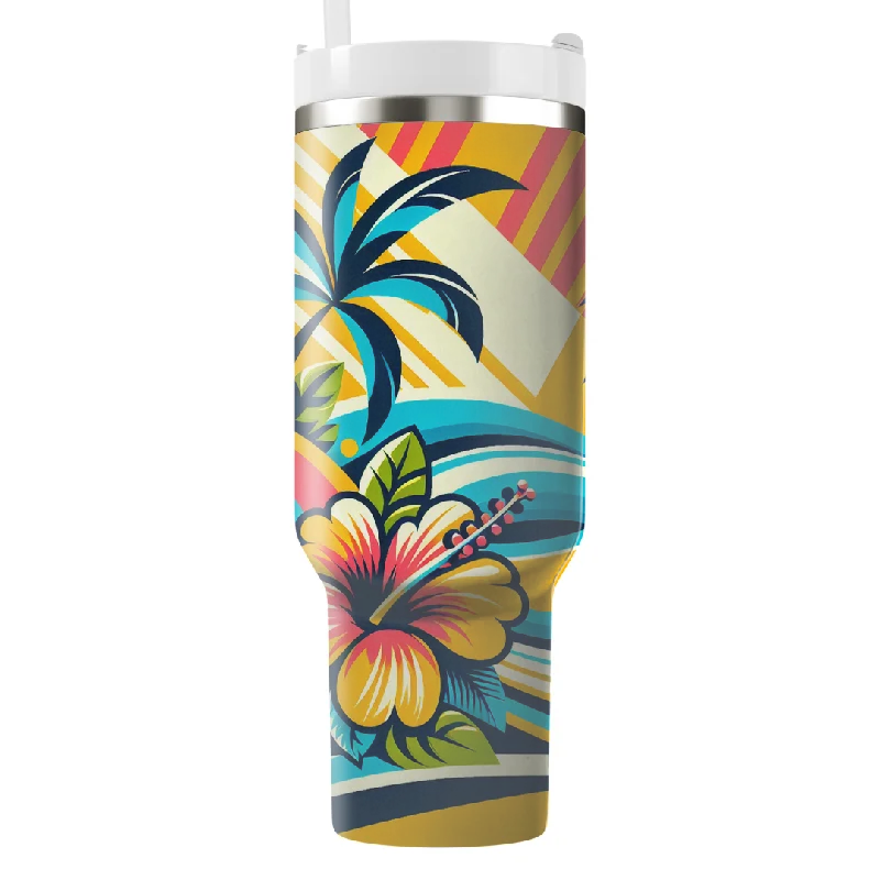 Limited Time Summer Island Escape Tumbler With Handle