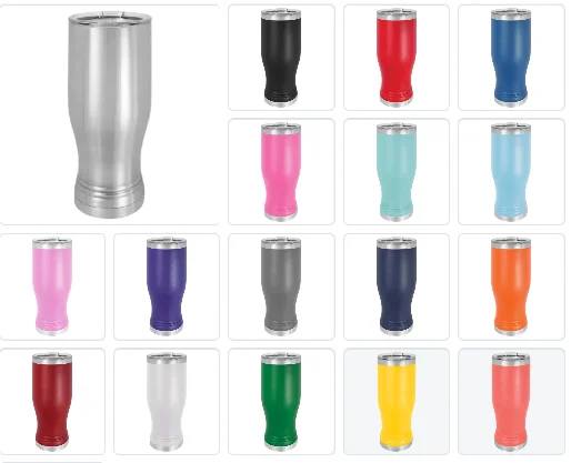 Promotional Tumblers Blank 20 oz Beer Pilsner Double Wall Tumbler, Insulated Stainless Steel + Lid Promotional Tumblers Blank 20 oz Beer Pilsner Double Wall Tumbler, Insulated Stainless Steel + Lid
