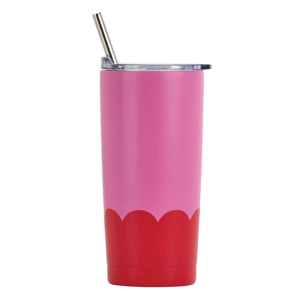Glass Drinkware Annabel Trends Insulated Smoothie Cup - Wave - Pink & Red