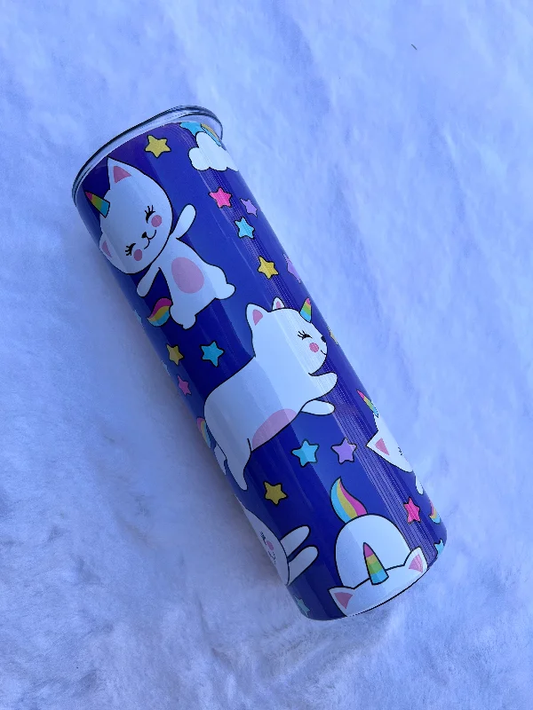 Insulated Tumblers Unicorn Cat With Stars - Tumbler