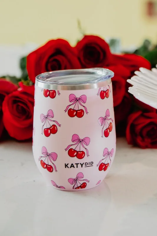 Browse Our Top Products Cherry Bow Wine Tumbler with Lid