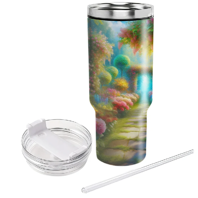 Spring Offer Mystical Garden Path Tumbler With Handle