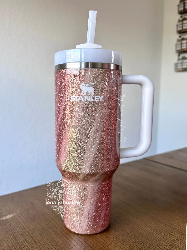 Chic And Edgy RTS 40oz Stanley- Golden Milkyway