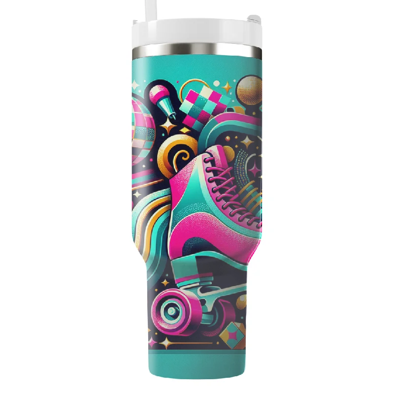 Festive Drinkware Deals Retro Roller Disco Tumbler With Handle