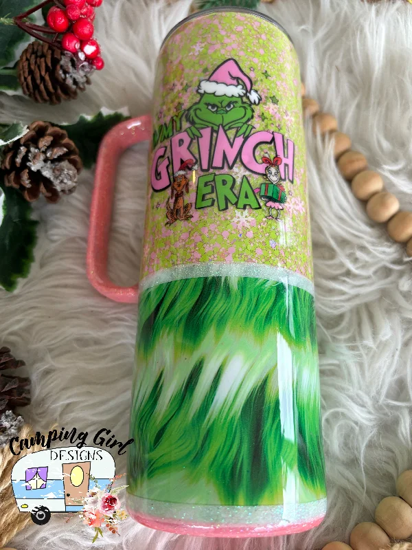 Eco-Friendly Cups READY TO SHIP Grinch-Inspired 20 oz handle tumbler