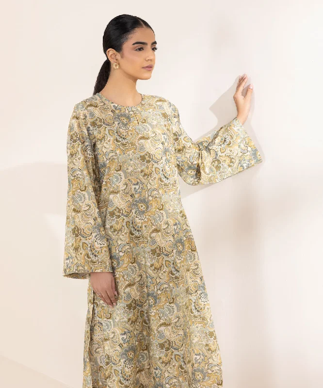 Chic Urban Fashion Look Printed Cambric Shirt