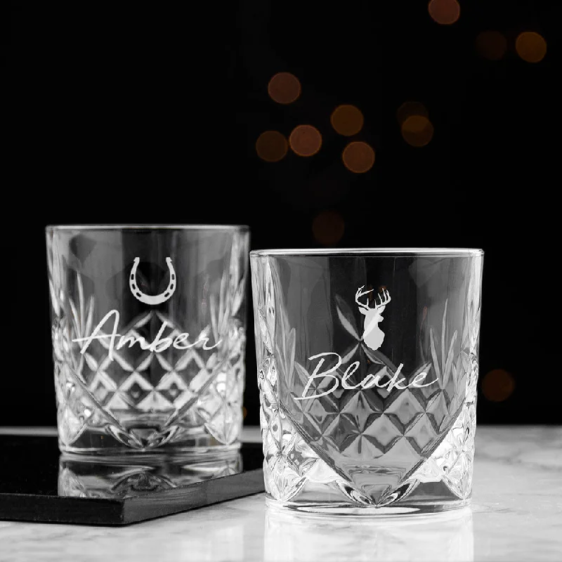 Tumbler Promotions Personalised Crystal Icon Whisky Tumbler