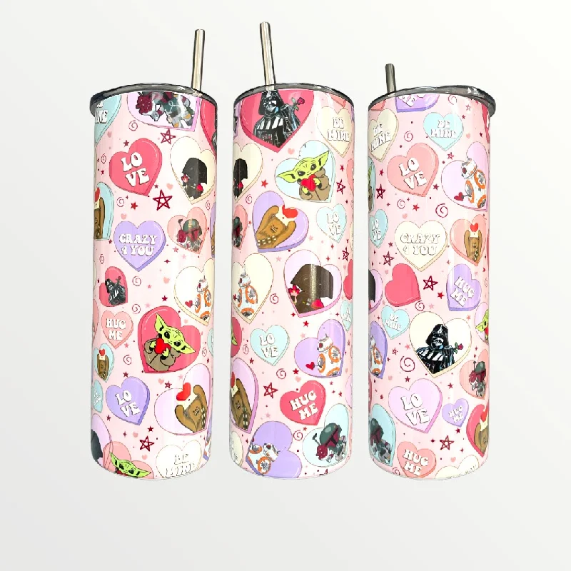 Travel Mugs Sale Star Wars Love Hearts Valentine 20/30oz Insulated Skinny Tumbler