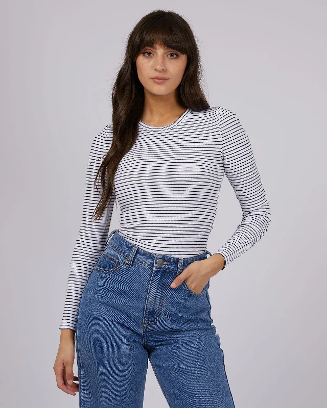 End Of Season Sale All About Eve Eve Rib Stripe Long Sleeve