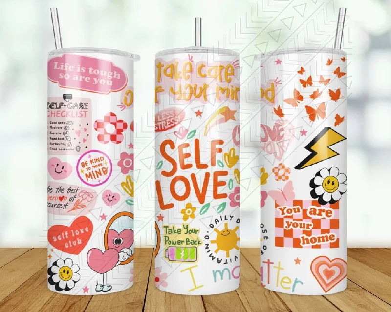 Insulated Tumbler Sale Retro Self Love Tumbler