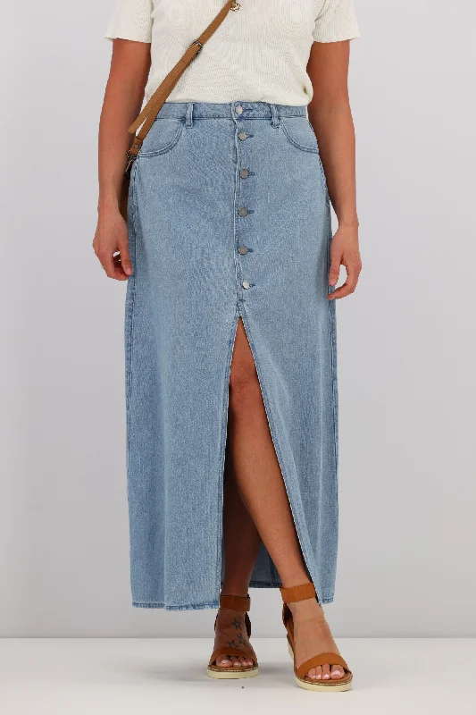 Valentine's Special Volcom Chill Trap Skirt Denim Skirt Blue