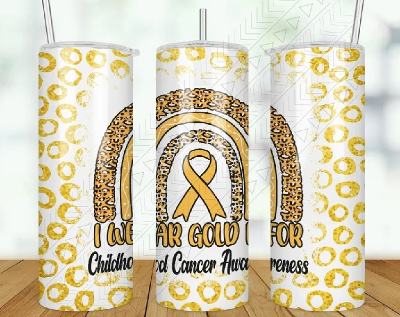 Limited-Time Drinkware Discounts I Wear Gold Tumbler