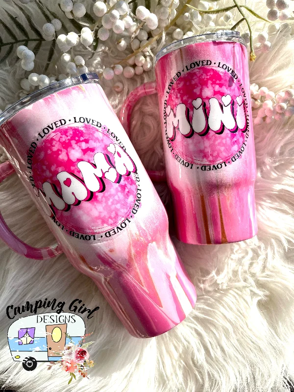 Decorative Glassware READY TO SHIP Mama and Mini tumbler set