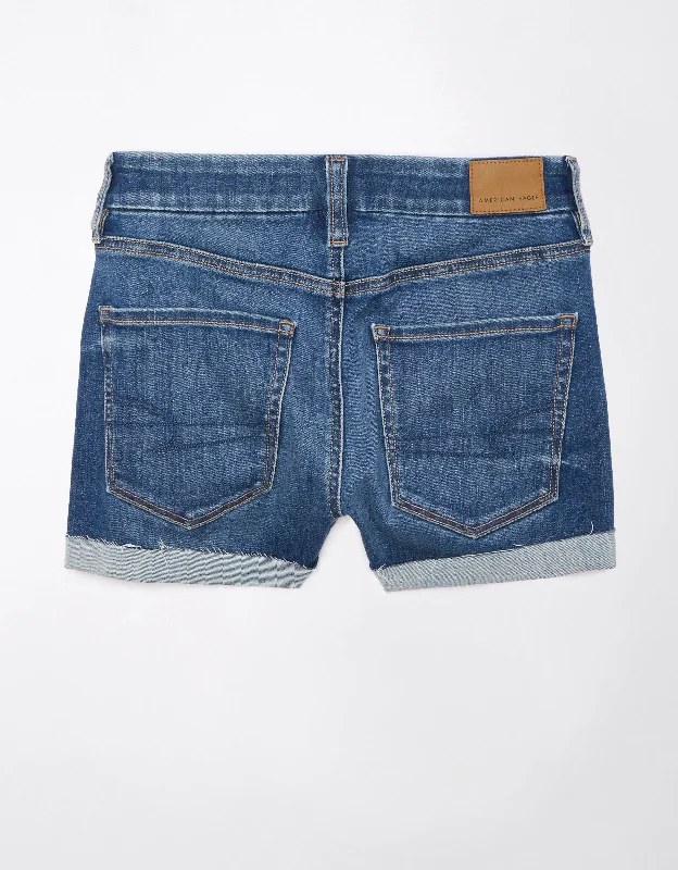 Chic Style, Always In Vogue AE Next Level Curvy High-Waisted Crossover Denim Short Short