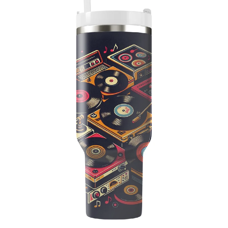 Travel Drinkware Offer Retro Vinyl Records Tumbler With Handle