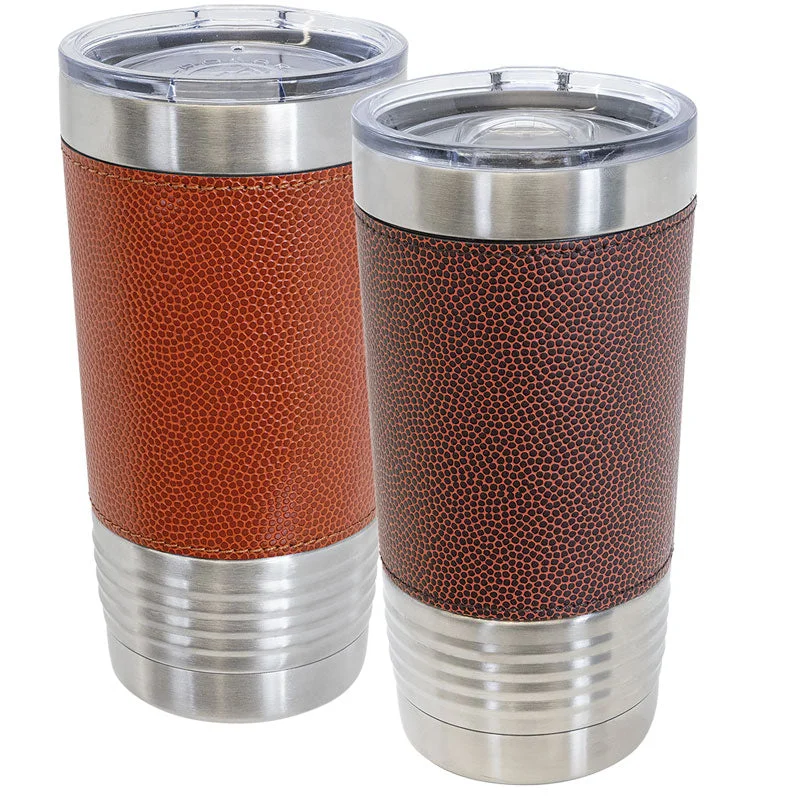 Holiday Drinkware Gifts Case of 24 Basketball / Football Leatherette Sports Tumbler - Stainless Steel Insulated Travel Mug Holiday Drinkware Gifts Case of 24 Basketball / Football Leatherette Sports Tumbler - Stainless Steel Insulated Travel Mug