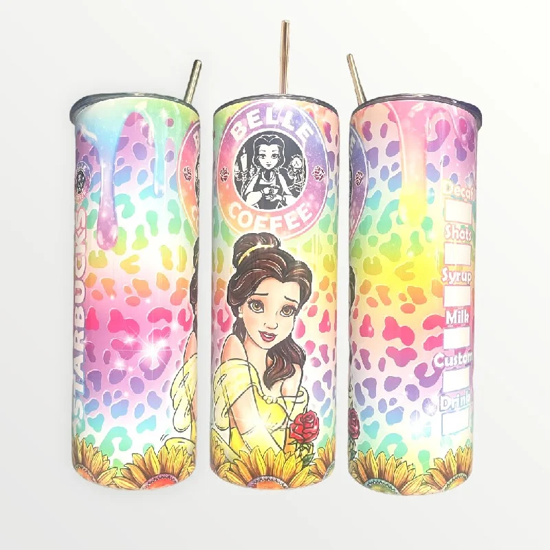 Modern Glassware Sale Disney Princess's 'Belle Coffee' 20/30oz Insulated Skinny Tumbler Modern Glassware Sale Disney Princess's 'Belle Coffee' 20/30oz Insulated Skinny Tumbler