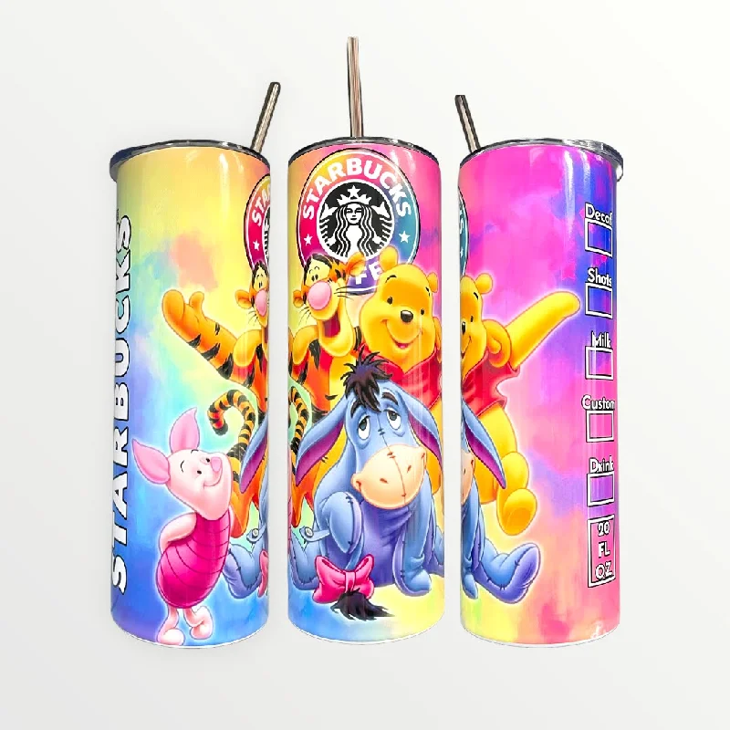 Eco-Friendly Cups Starbucks Winnie The Pooh 20/30oz Insulated Skinny Tumbler