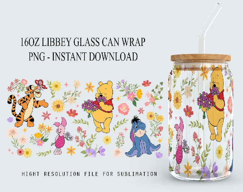 Thermal Drinkware Pooh Spring Can Glass PNG, Winnie The Pooh 16oz Can Glass PNG, Spring Flowers Can Glass Thermal Drinkware Pooh Spring Can Glass PNG, Winnie The Pooh 16oz Can Glass PNG, Spring Flowers Can Glass