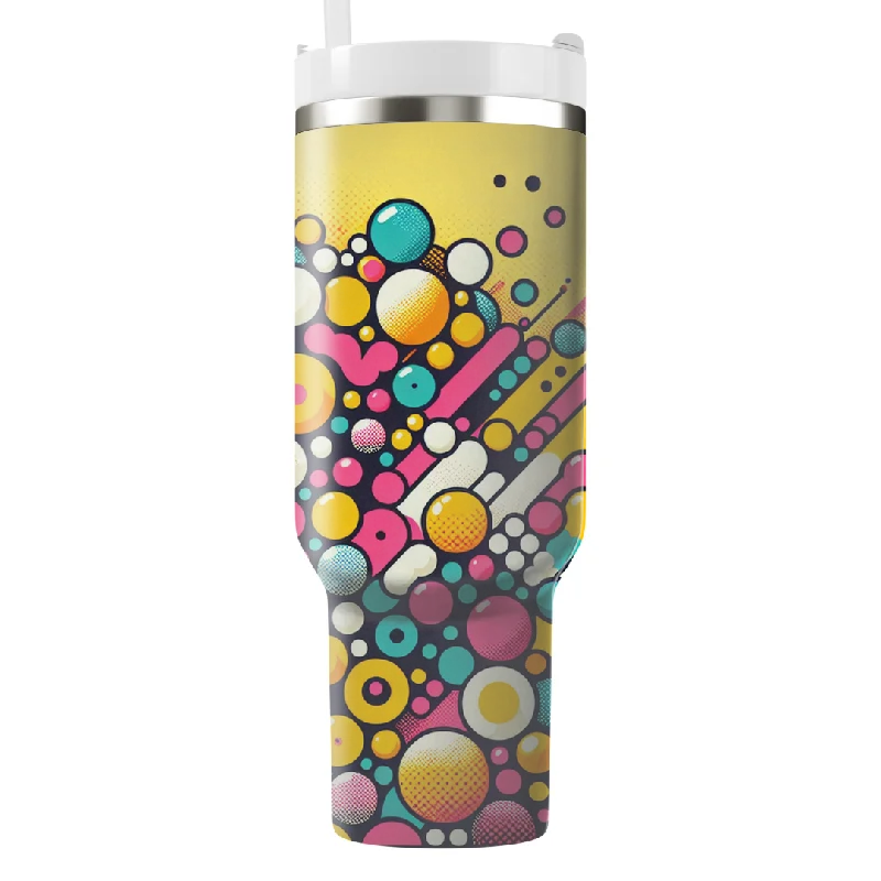 Trendy Styles Retro Pop Art Dots  Tumbler With Handle