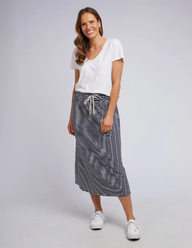 Trend Leading Collection Elm Travel Skirt Navy/White Stripe